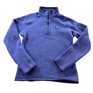 Patagonia Better Sweater 1/4 Zip Fleece Pullover Womens XS Purple Knit Jacket